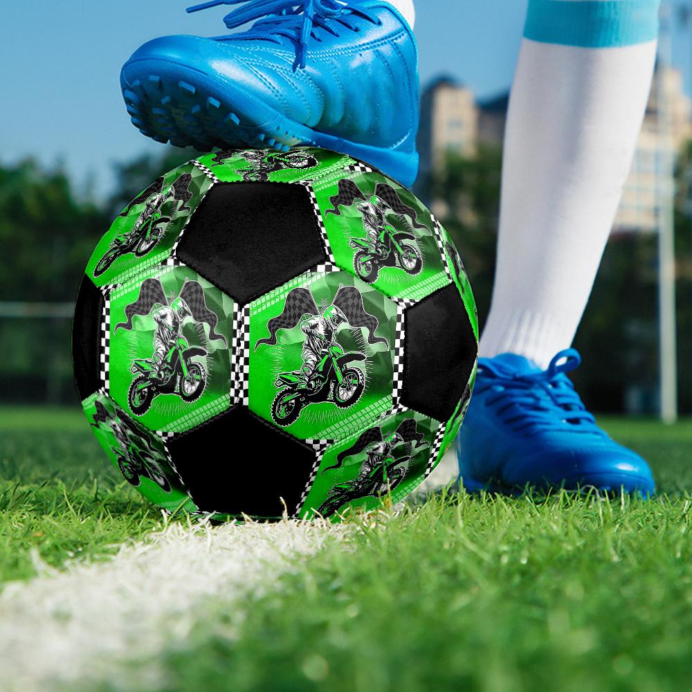 Off Road Motorcycles Theme Size 5 Soccer Ball, Suitable for Both Indoor and Outdoor Matches, a Gift Suitable for Everyone.