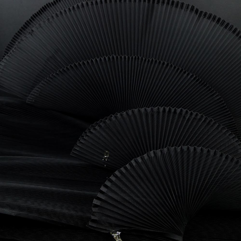 1 jard/150 cm Gładka Tkanina Akordeonowa Plisowana Ręcznie Wykonana Sztywna Siatka Materiał na DIY Projektanta Tkaniny Odzieżowe