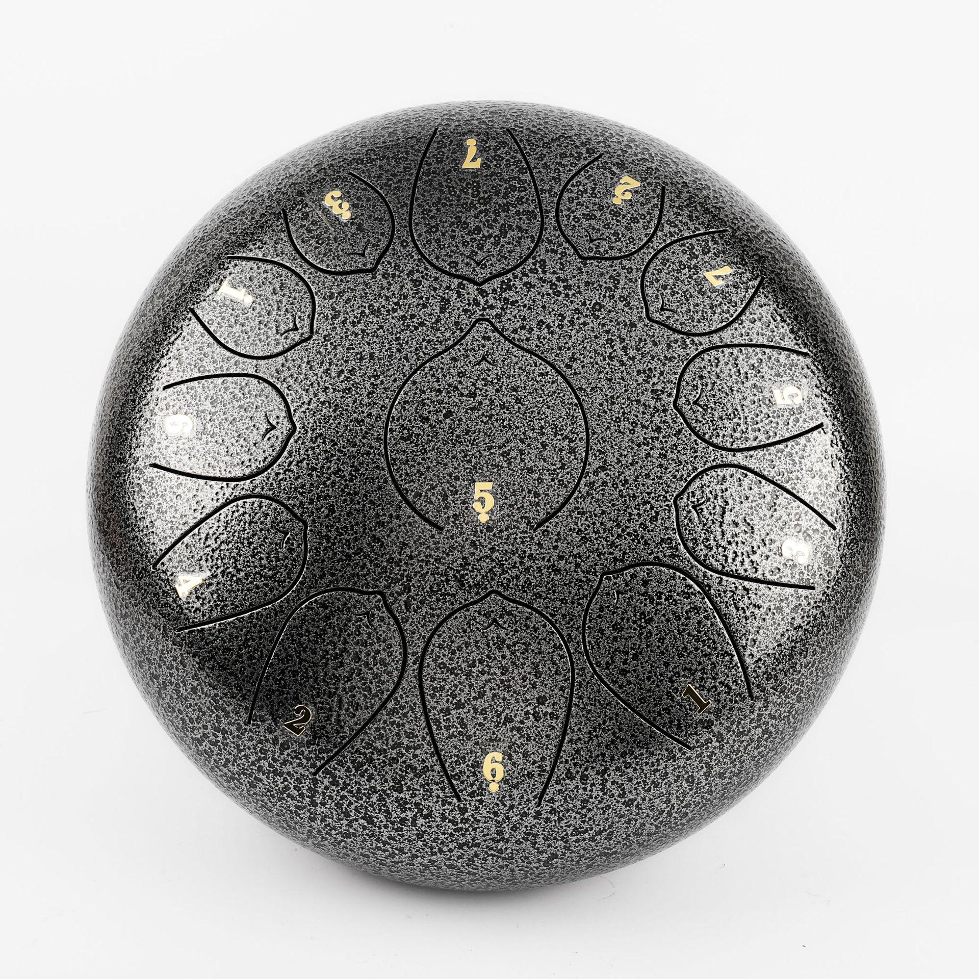 

Сталевий язиковий барабан: 12 із 13 санскритськими звуками, дизайн без пилу та стресу, доступний у кольорі Empty Drum.