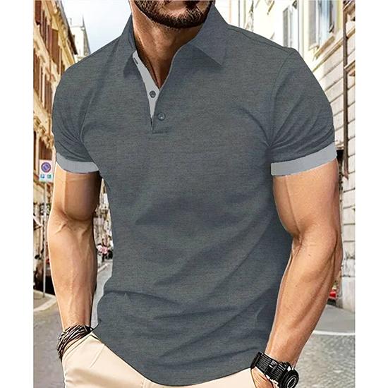Frühlings- und Sommer-T-Shirt Herren Kurzarm Freizeit-Oberteil Mode-Poloshirt