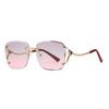 High Fashion Womens Metal Frame Square Sunglasses With Uv400 Protection For Outdoor Activities