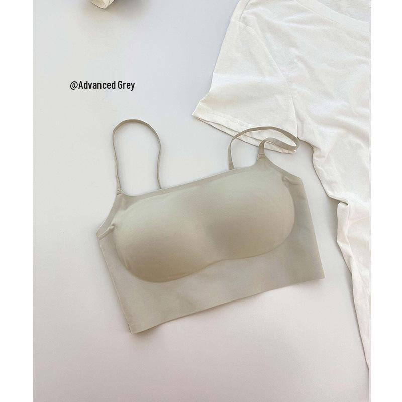 Seamless Gathered Sports Bra for Small-Chested Women - No Steel Ring, Upper Support, Side Coverage, Anti-Sagging, Anti-Exposure