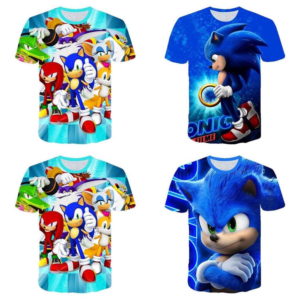 Stylish Sonic The Hedgehog Kids T-shirt With Colorful Cartoon Design For Boys And Girls