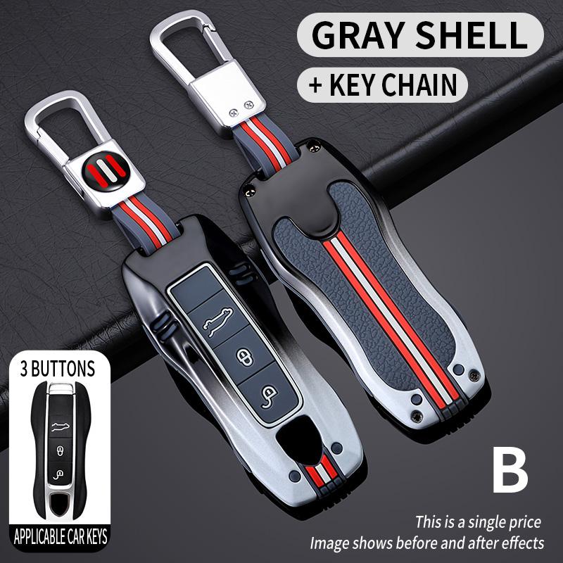 Obudowa kluczyka samochodowego ze stopu cynku Shell Fob do Porsche New Cayenne Panamera 911 992 Taycan Car Protect Interior Accessories