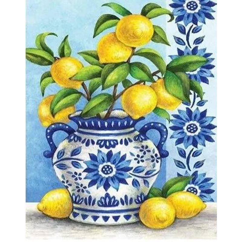 GATYZTORY DIY Coloring By Number Lemon Kits Painting By Number Modern Drawing On Canvas HandPainted Art For Living Room Wall Gif