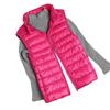 Women's Slim-Fit Lightweight Down Vest - Short Stand-Up Collar, Plus Size, Autumn/Winter 2025