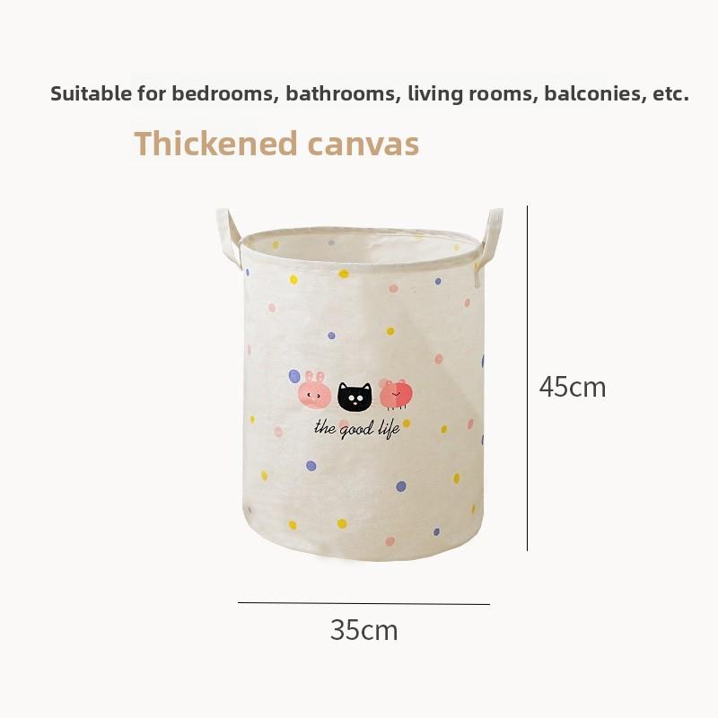 Foldable Fabric Laundry Basket Home Use Dirty Clothes Hamper Toy Storage Basket Wash Tub Bedroom Utility Storage Basket