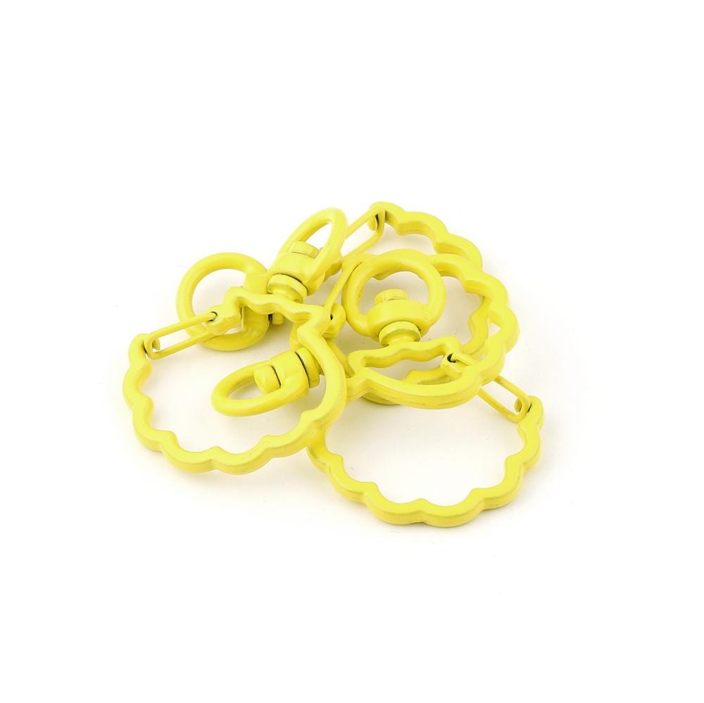 5Pcs/lot Metal Colorful Shell Shape Lobster Clasp Hooks Key Rings Connectors DIY Keychain Jewelry Making Findings Accessories