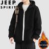 JEEP SPIRIT Men's Hooded Fleece Cardigan Sweatshirt