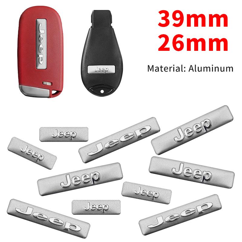 26mm 39mm Car Metal Logo Key Emblem Sticker Decoration For Jeep Renegade Compass Grand Cherokee Wrangler Patriot Rubicon Liberty AMW1