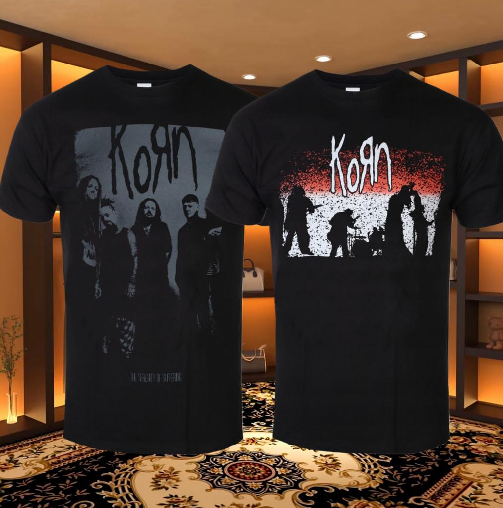 New Arrival Korn Rock Band Short Sleeved Round Neck Y2k Tshirt Men Clothing New in Top Tees Mens TShirt Camisetas 2026 New