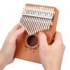 Kalimba Thumb Piano Mahogany Small Portable 17 Key for Beginner Music Instrument LTK17S(Natural )