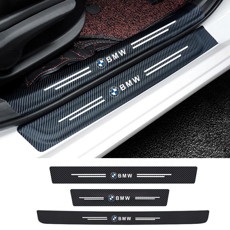 AAAQL1 Car Carbon Fiber Door Sill Strip Sticker Trunk Guard Plate Sticker For BMW 1 2 3 4 5 7 Series X1 X3 X4 X5 X6 X7 F10 F20 F30 G20