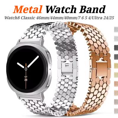 Pasek ze stali nierdzewnej do Samsung Galaxy Watch 8 Classic 46mm 40mm 44mm Metalowa bransoleta do zegarka Correa do Galaxy Ultra 2025 Watch 7/6/5/4 Pasek