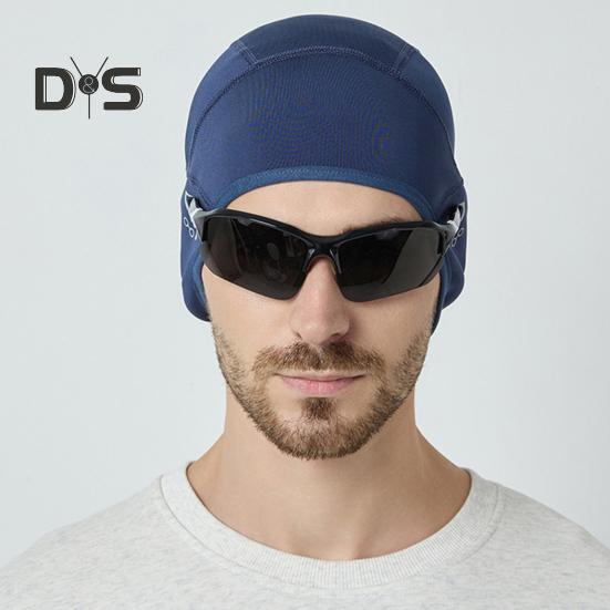 Zimowa Czapka Pod Kask Rowerowy z Otworami na Okulary Ochrona Uszu Elastyczna Antypoślizgowa Utrzymująca Ciepło Wiatroodporna Czapka Czaszka do Jazdy na Rowerze Biegania Narciarstwa