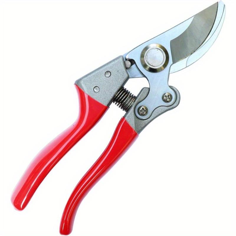 Damaly,Professional Heavy Duty Bypass Pruning Shears with Ergonomic Non-Slip Red Handles, SK-5 Steel Garden Clippers