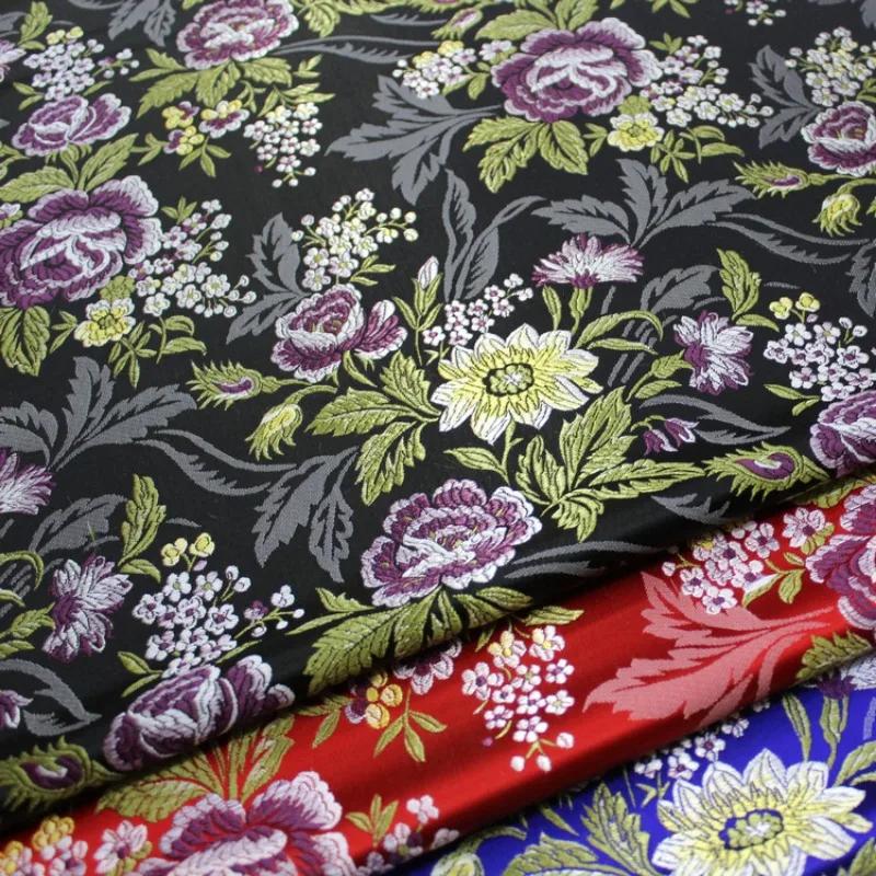 100x75cm  Mongolisk dräkt Tyg Kinesisk Sidenbrokad Jacquardväv Tyg DIY Väska Bokomslag Föreställningskläder