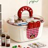 Aufbewahrungsbox für Haaraccessoires Staubdichter Deckel mit Schleifen-Dekor Schichtbehälter für Kinderclips Krawatten