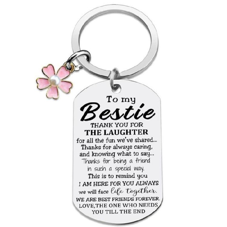 Unique Friendship Keyring Stainless Steel Key Chain Never Fades Or Breaks Birthday Christmas Gift