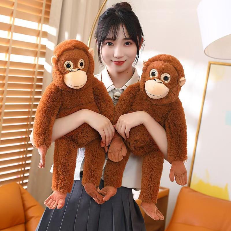 New 60Cm Cartoon Gorilla Plush Toy Chimpanzees Monkey Soft Stuffed Doll Backpack Car Bag Room Decor Kid Gift