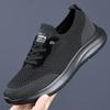 Spring Summer New Lace Designer Mesh Shoes for Men Solid Color Sports Running Shoes Male Fashion Casual Sneakers Man