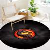 Vortex Crossing Gate Round Area Rug,Carpet Rug for Living Room Bedroom Sofa Playroom Decor,Non-slip Floor Mat