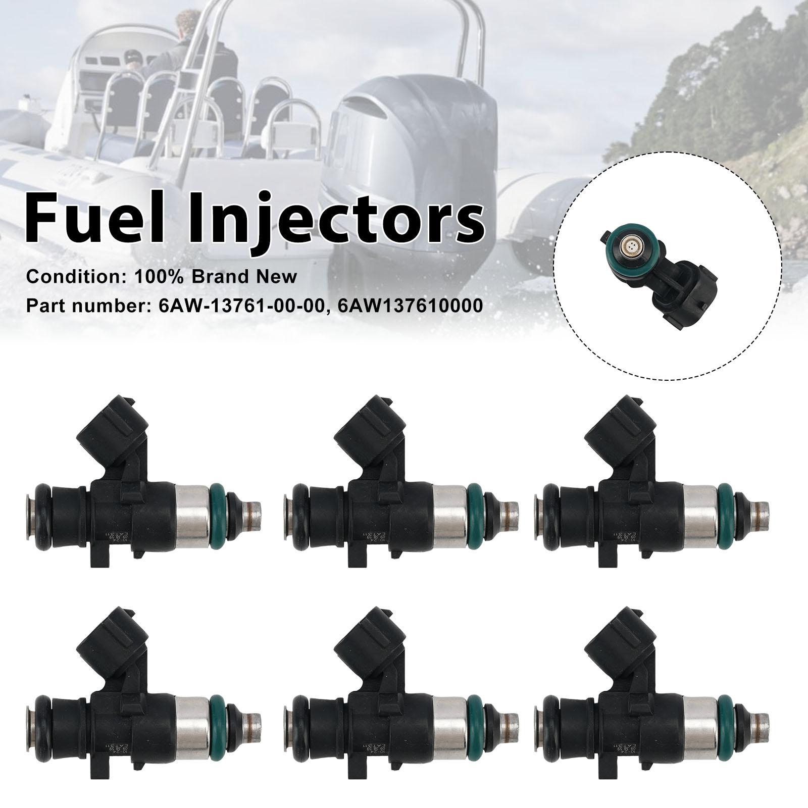 6PC Fuel Injectors 6AW-13761-00-00 For Yamaha