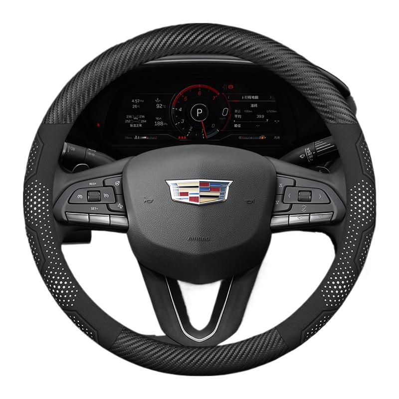 cuwklz1 Leather Car Steering Wheel Cover for Cadillac Escalade 3 4 ATS SRX CT6 CTS XT5 STS CT5 XT6 XT4 Lyriq Accessories