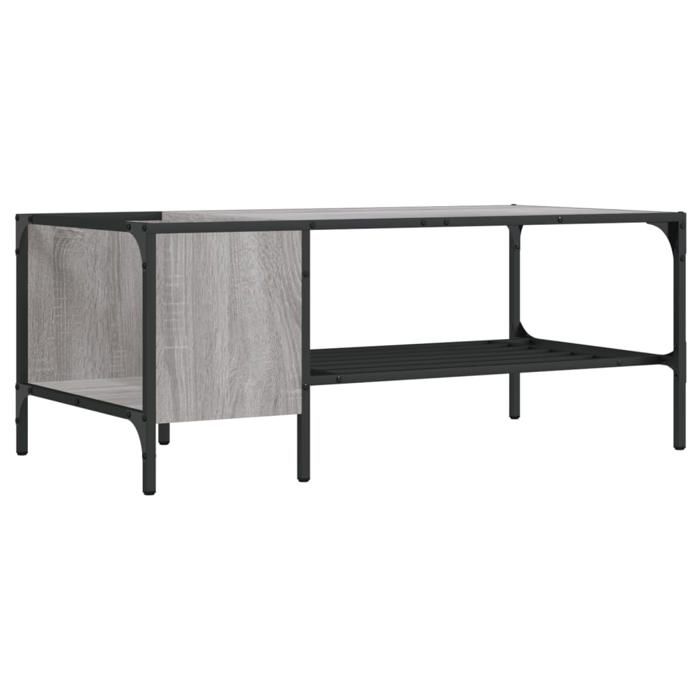 VidaXL Coffee Table with Shelf Sonoma Grey 100x51x40 Cm 837735