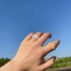 Geometric Korean Colorful Contrast Women Chick Fashion Jewelry Acrylic Frog Finger Rings Resin Ring
