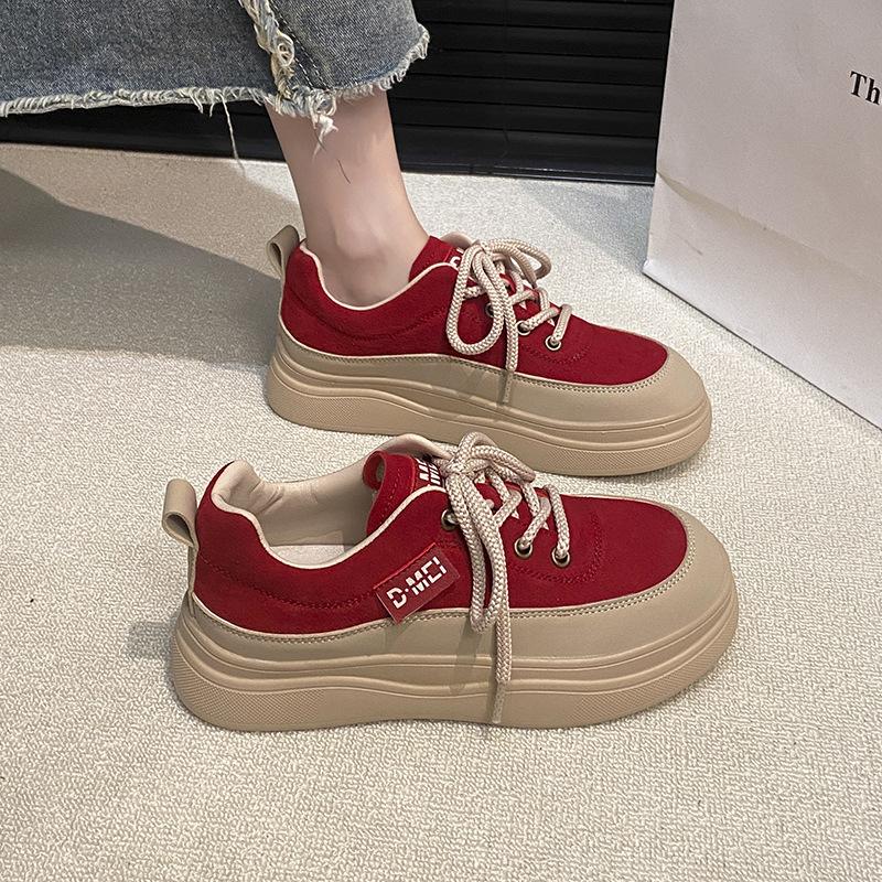 2025 Autumn New Versatile Fashion Casual Women's Shoes Retro Style Round Head Flat Bottom Comfortable and Lightweight Single Shoes