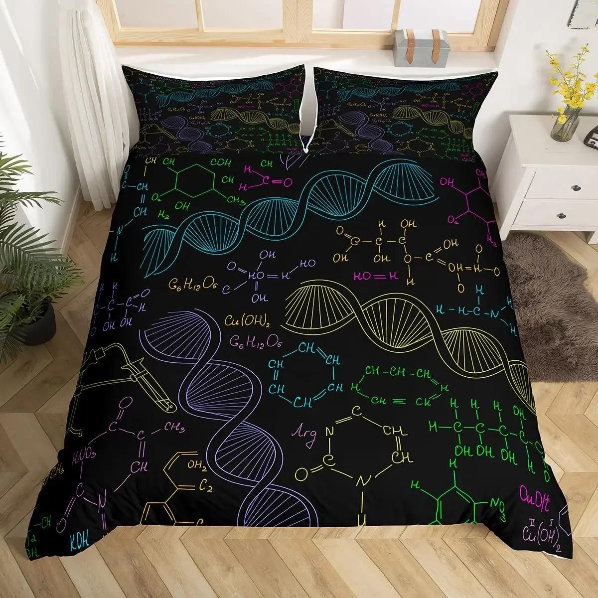

Math Duvet Cover Computing Formula Bedding Set Watercolor Geometry Art Comforter Cover Mathematical Formula Bed Set Twin Queen EU King(240*220cm)3pcs