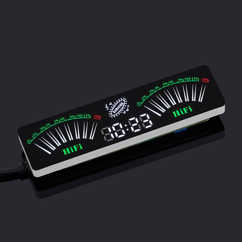 Multi-mode Voice Control Music Spectrum LED Pickup Rhythm Analyzer Light Display Audio Level Indicator VU Meter Atmosphere Lamp