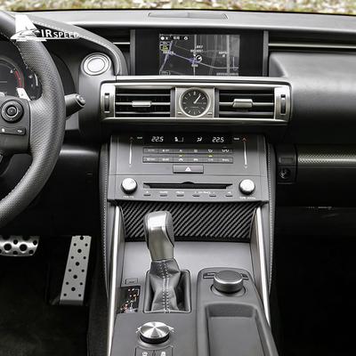 Real Carbon Fiber Car Center Console Cover Sticker For Lexus IS250 300 350 200T 2013- Interior Trim Styling Auto Accessories