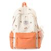 Nylon Backpack Cute Bow Print School Bag for Girls