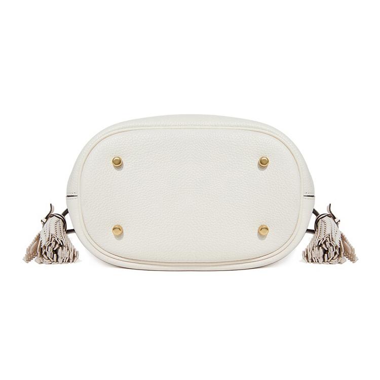 COACH Leather Bucket Bag, Handbag, Shoulder Bag Women's White 651-B4HA