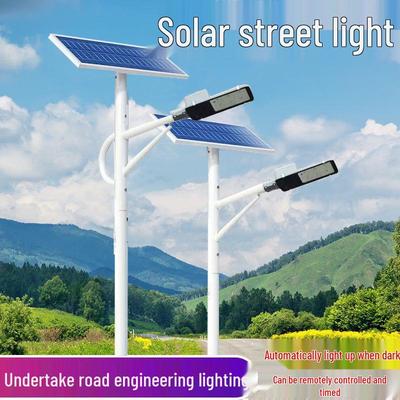 Sada solárních pouličních lamp s tyčí - LED venkovní osvětlení pro venkovské projekty