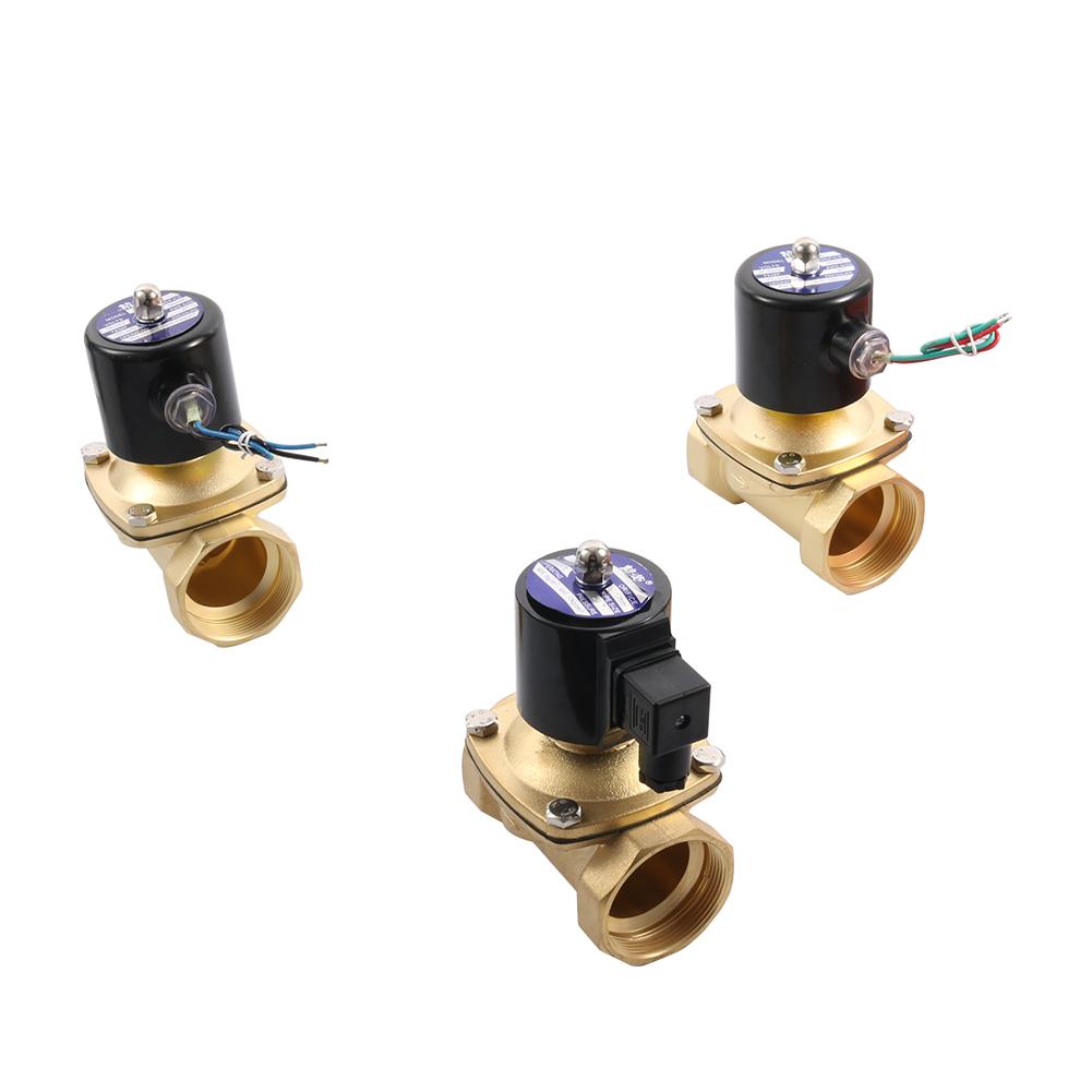 2" Female Thread Electric Solenoid Valve Dc12v Dc24v Ac220v N/C Pneumatic Valve for Water Oil Air 220V AC
