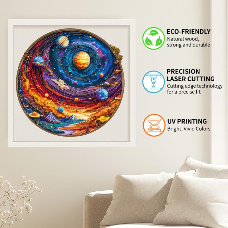 Mysterious Starry Sky Wooden Puzzle Irregular Small Animal Shape Puzzle Children'S Puzzle