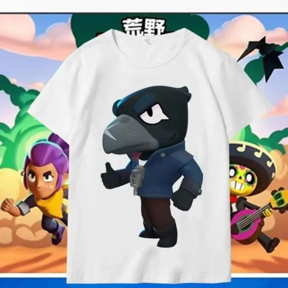New Summer Short Sleeve Funny Game Print Children Teen T Shirt Leon Spike Kid Clothes Cosplay Costume Casual Baby Tee Top