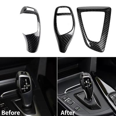 Carbon Fiber Texture for BMW F30 F10 F15 F07 F20 F21 F22 F32 F34 F35 5GT Car Gear Shift Panel Frame Gear Knob Cover Head Trim