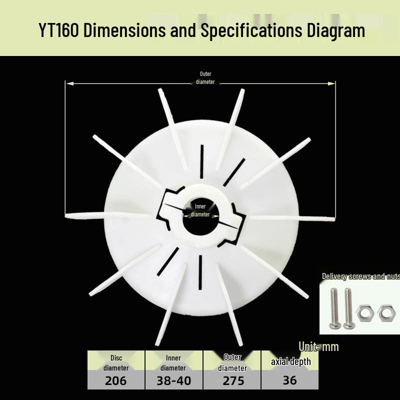 Selbstanziehendes Kühlgebläseblatt YT63-160 für Elektromotoren
