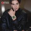 OFNS Square Movement Wasserdichte Herrenarmbanduhren Datums- und Wochenanzeige Herrenuhr Luxus Quarz Herrenuhr
