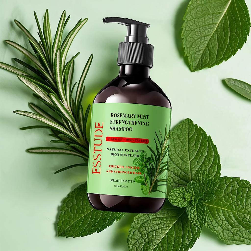 350ML Rosemary Biotin Shampoo Hair Growth Deep Cleansing Scalp Care Oil Control Strengthening Hair Root Shampoo