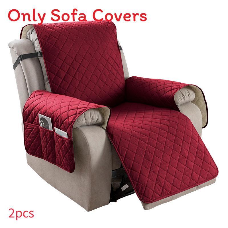 Universal Polyester Square Pattern Sofa Cushion For Single Double Triple Seat Lounge Chair Protector