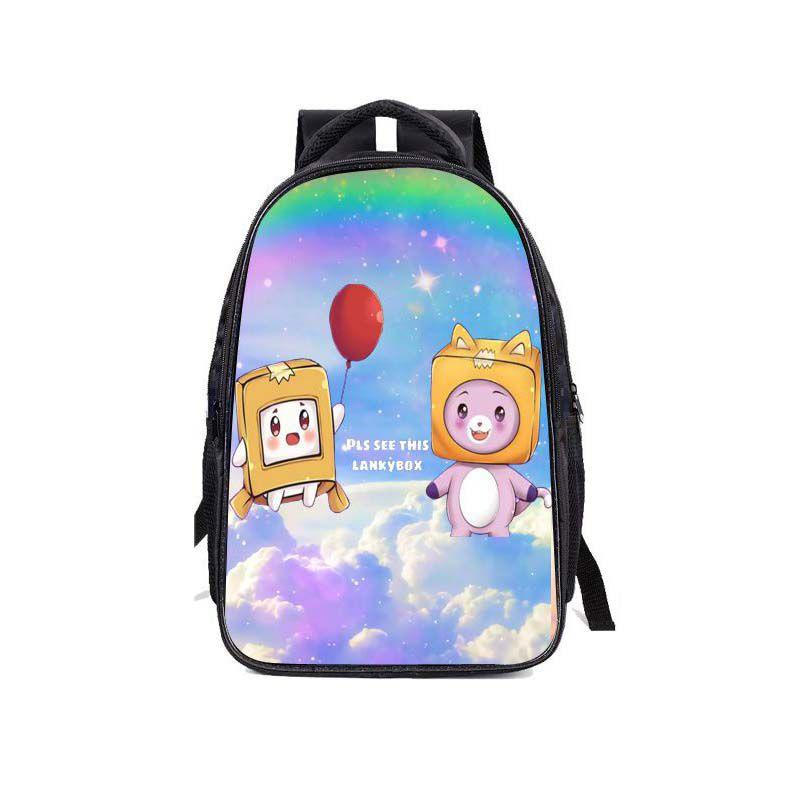 Lankybox Cartoon Lunch Bag Set 3 Piece Shoulder Backpack Package