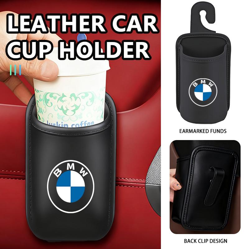 Leather Car Door Water Cup Holder Hang Drink Storage Box For BMW M Performance Alpina M3 M5 M6 X1 X3 X4 X5 G20 VVB1
