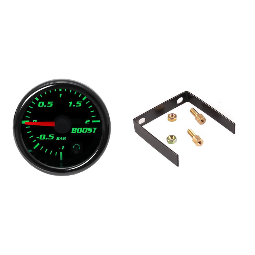 Car Accessories Auto Gauge Universal 52mm 7 Colors Turbo Boost Auto Meter 12V -30-33 PSI -1-2 BAR Turbo Pressure Manometer