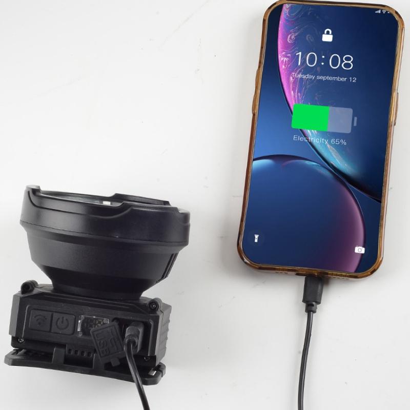 New Super Bright Intelligent Induction Headlamp Fishing Headlamp High Power Rechargeable Phone USB Charging Headlamp Night Home
