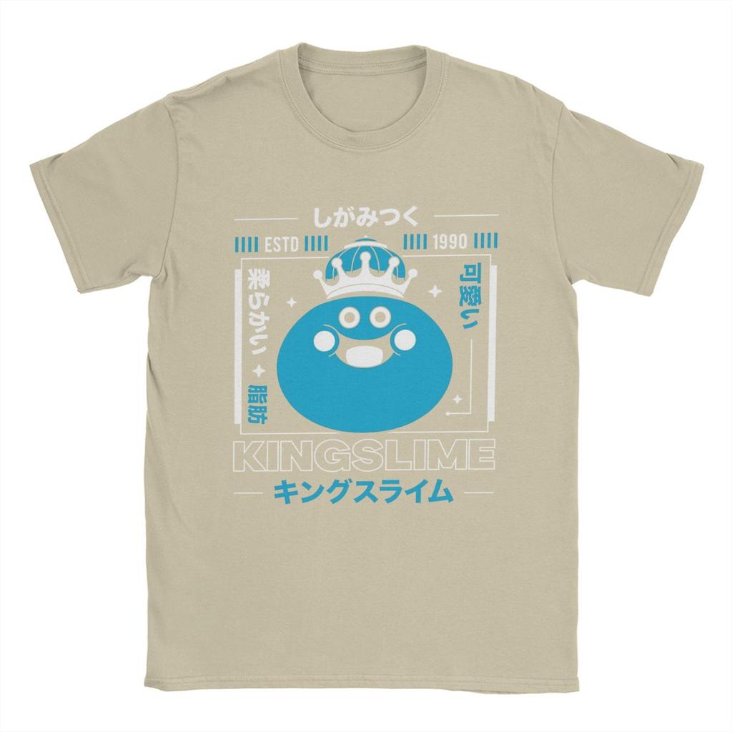 King Slime Dragon Quest T Shirt Men Pure Cotton Unique T-Shirts Crewneck Tees Short Sleeve Clothes Summer